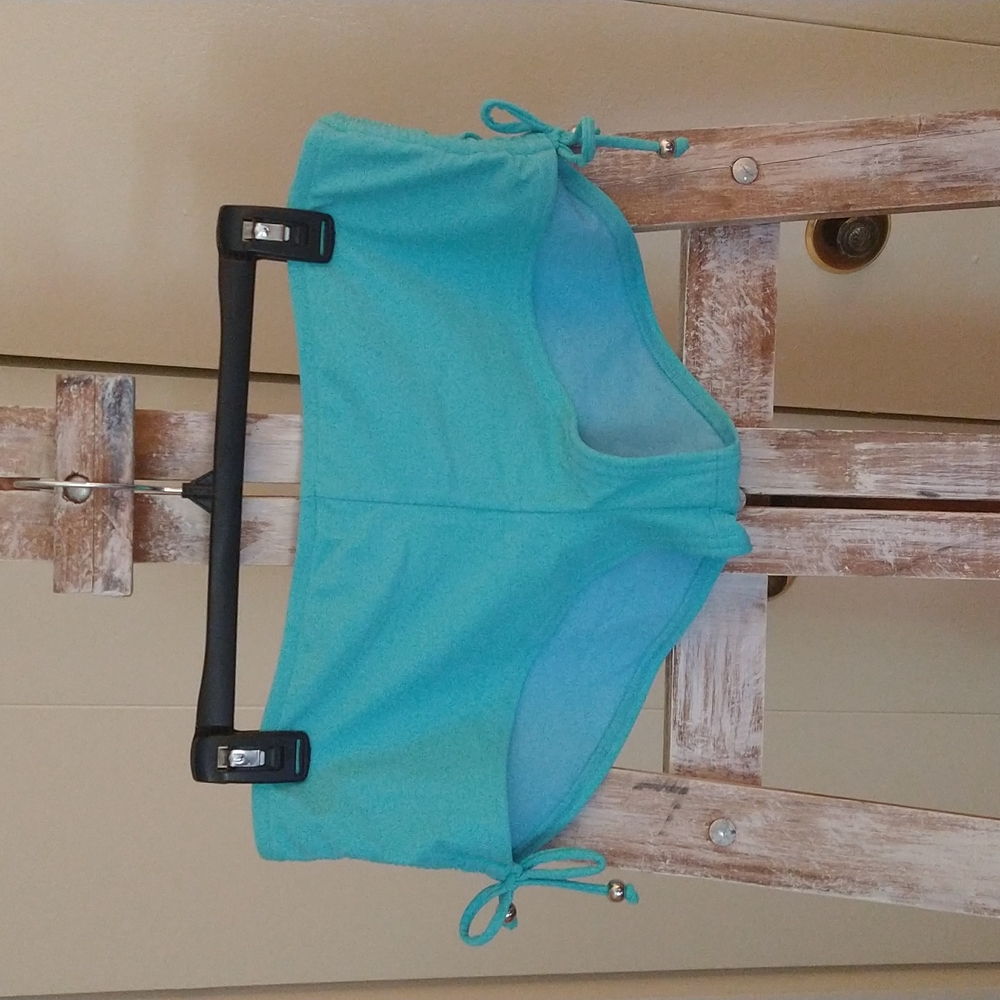 Sky Turquoise Blue Boycut Swim Bottoms Sz XL